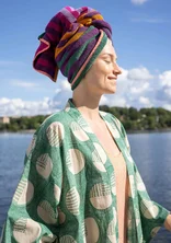 “Eclipse” organic cotton kimono - green sea glass