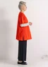 “June” jersey tunic in organic cotton (lava red XS)