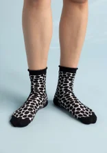 “Grace” socks in organic cotton - black