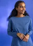 Striped essential top in organic cotton (indigo blue/flax blue XL)