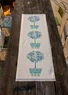 “Lemon Tree” table runner in organic cotton (sea blue One Size)