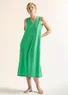 Organic cotton jersey dress (lotus green L)