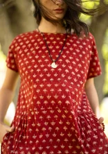 “Thistle” woven organic cotton dress - henna