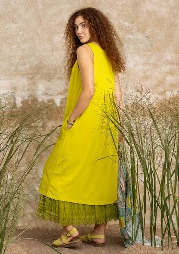 Organic cotton jersey dress - lime green