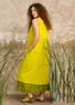 Organic cotton jersey dress (lime green S)