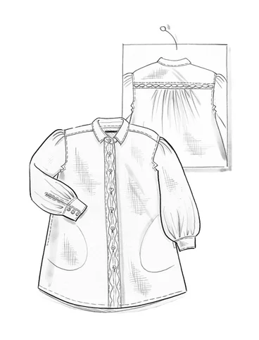 Skjorte «Dunes» økologisk bomull/lin - askegrå