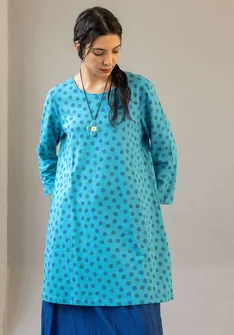 “Ton” jersey tunic in organic cotton - turquoise