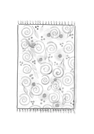 “Cumulus” organic cotton throw blanket - forget-me-not