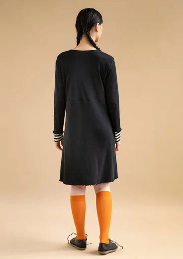 Organic cotton jersey dress - black