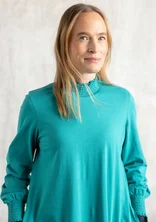 Jersey dress in organic cotton - oriental green