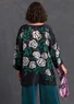 Bluse „Rose Garden“ aus Seide (schwarz S/M)