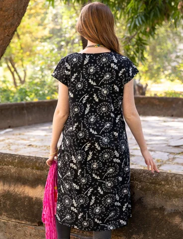 Trikåklänning "Dandelion" i ekologisk bomull - svart