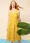 Vävd klänning "Lotus" i ekologisk bomull (ananas/mönstrad S)