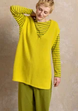 Organic/recycled cotton knitted sleeveless top - dijon