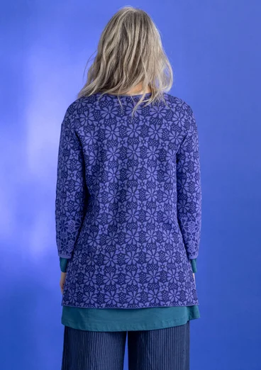 “Freja” knit tunic in organic/recycled cotton - violet