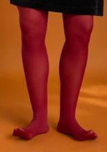 Solid-colour tights made from recycled polyamide  - pomegranate