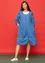“Margit” woven linen/modal dress (arctic blue XL)