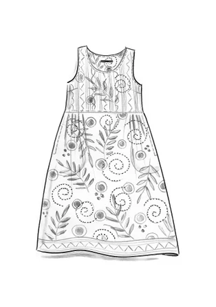 Robe « Embla » en coton biologique tissé - abricot