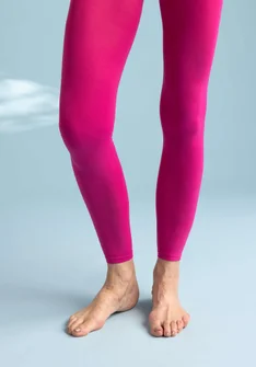 Legging uni en polyamide recyclé - bégonia rose