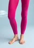 Solid-colour leggings made from recycled polyamide (pink begonia L)