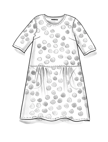 “Yayoi” woven dress in organic cotton - indigo