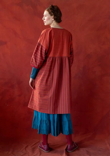 “Sofia” woven organic cotton dress - madder red