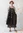 Vevd kjole i økologisk bomull - svart