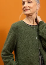 Cardigan in an alpaca blend - pine/melange