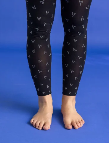 “Fjät” leggings in recycled nylon - black