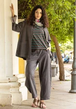 “Ines” woven organic cotton trousers - graphite