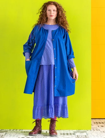 Kleid „Web“ aus Öko-Baumwolle  - tiefblau