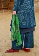 “Flow” shawl in organic cotton - basil