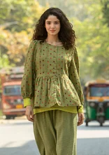 “Tristan” blouse in organic cotton - avocado