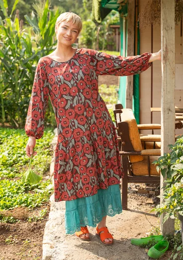 Jerseykleid „Poppy“ aus Bio-Baumwolle - röstkaffee