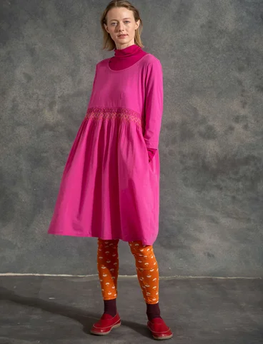Jersey dress in organic cotton/modal - hibiscus