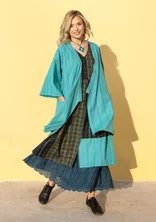“Coimbatore” checked kimono in organic cotton - jade