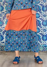 “Mozaik” knit skirt in organic/recycled cotton - light indigo