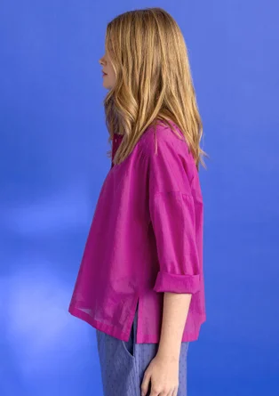 Blouse tissée « Hedda » en coton biologique - cerise