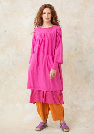 Woven dress in organic cotton - hibiscus