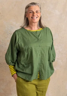 “Tindra” woven organic cotton blouse - rosemary