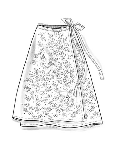 “Salsa” woven skirt in organic cotton - oriental green