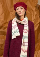 “Sylvi” rib-knit scarf in organic cotton/wool - undyed