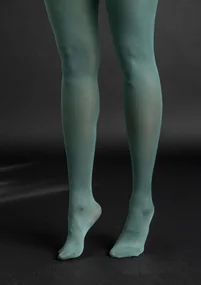 Solid-colour tights made from recycled polyamide  - opal green