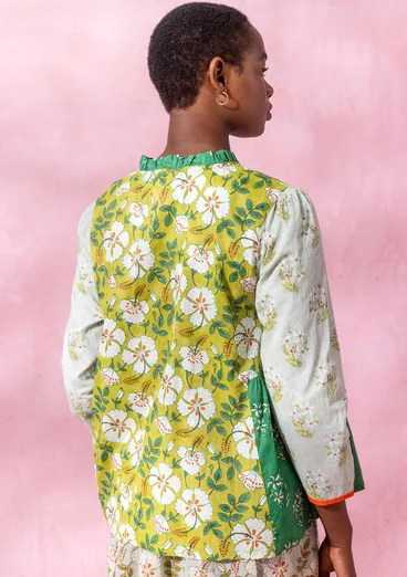 Blouse "Malli" en coton biologique - vert feuille