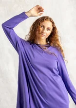 “Judit” jersey tunic in organic cotton/modal - amethyst