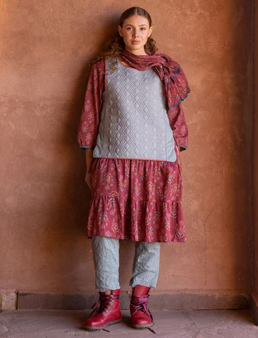 “Noor” organic cotton quilted waistcoat - brick