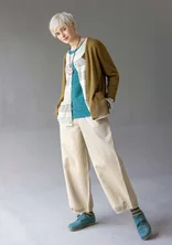 Cotton/linen harem trousers - natural