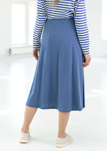 Organic cotton/modal jersey skirt - mountain blue