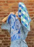 “Poppies” guest towel 2-pack in organic cotton (sea blue One Size)