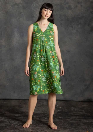 “Midsommarsol” jersey dress in organic cotton - seaweed